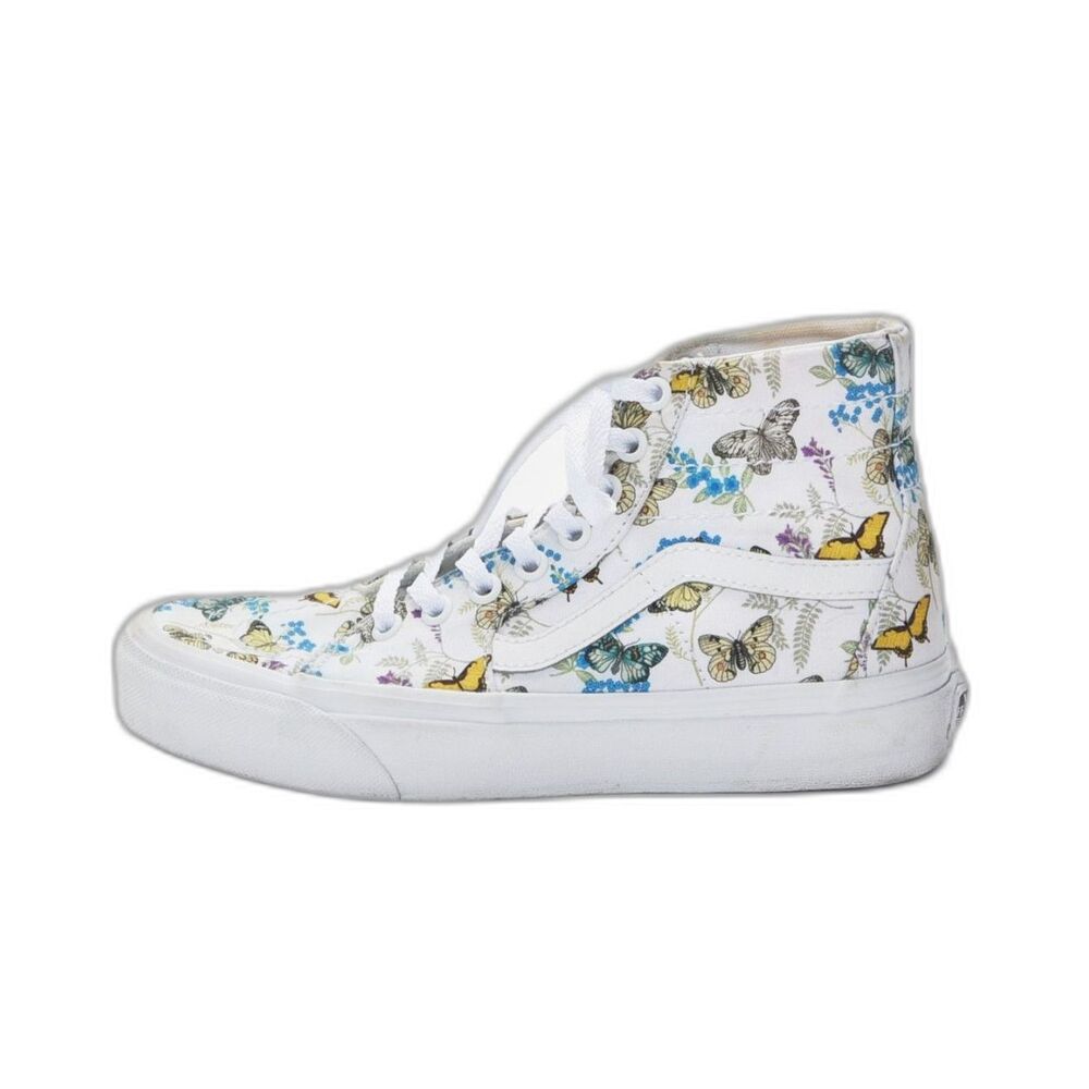 Vans Youth SK8 High Top Blue Butterfly Print Sneaker Size 5